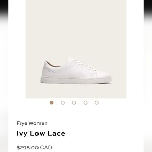 Frye Women's Ivy Low Lace Sneakers - White Sz 5.5 Us